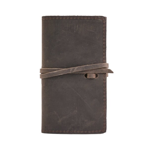 Rustico Sidekick Leather Travel Cord Organizer in Dark Brown AC0752